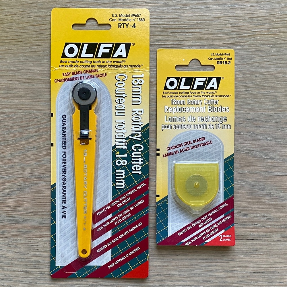 Bundle of Olfa RTY-4 Rotary Cutter and Replacement Blades